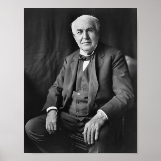 Pôster Thomas Edison - Inventor e Empresário (Frente)