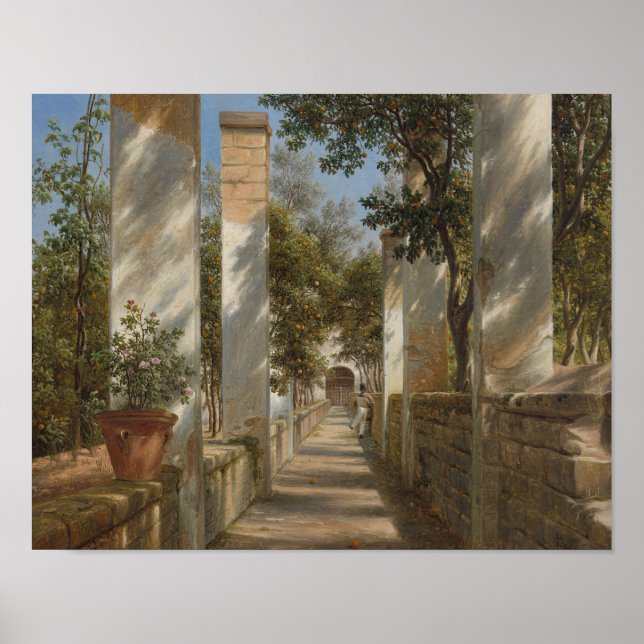 Poster Thomas Fearnley - Pergola com Laranjas (Frente)