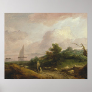 Pôster Thomas Gainsborough - paisagem litoral