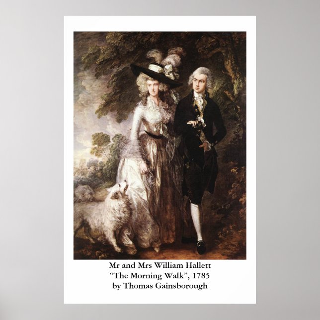Poster Thomas Gainsborough's Mr e William Hallett (Frente)