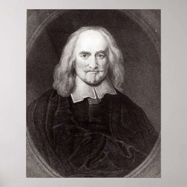 Poster Thomas Hobbes da 'Galeria de Retratos' (Frente)