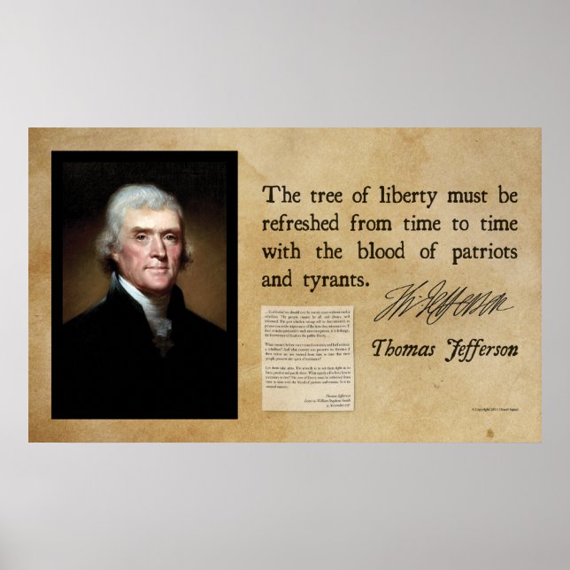 Poster Thomas Jefferson - Árvore da Liberdade (Frente)