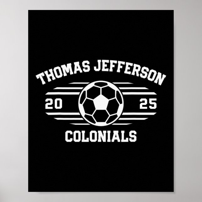 Poster Thomas Jefferson Colonials Soccer Byll 2025  (Frente)