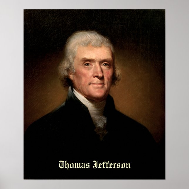 Poster Thomas Jefferson de Rembrandt Peale - Circa 1800 (Frente)