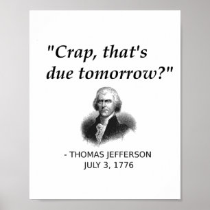 Poster Thomas Jefferson engraçado professor de história d