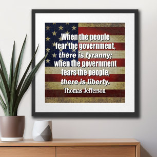 Pôster Thomas Jefferson: Liberdade vs Tirania