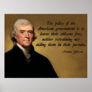 Pôster Thomas Jefferson limitou o governo