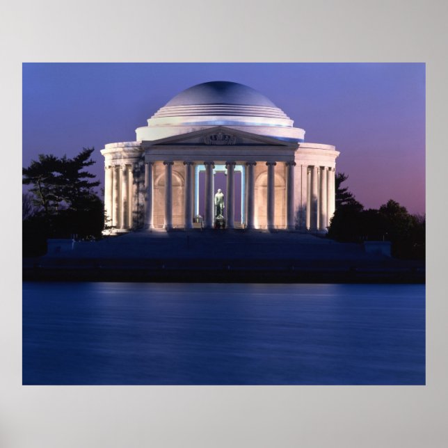 Pôster Thomas Jefferson Memorial em Dusk (Frente)