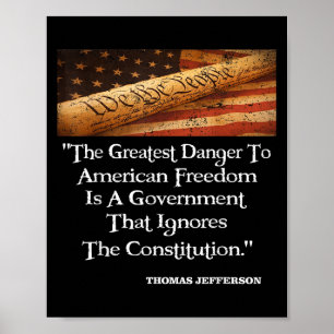 Poster Thomas Jefferson O Maior Perigo Para A Liberdade Q