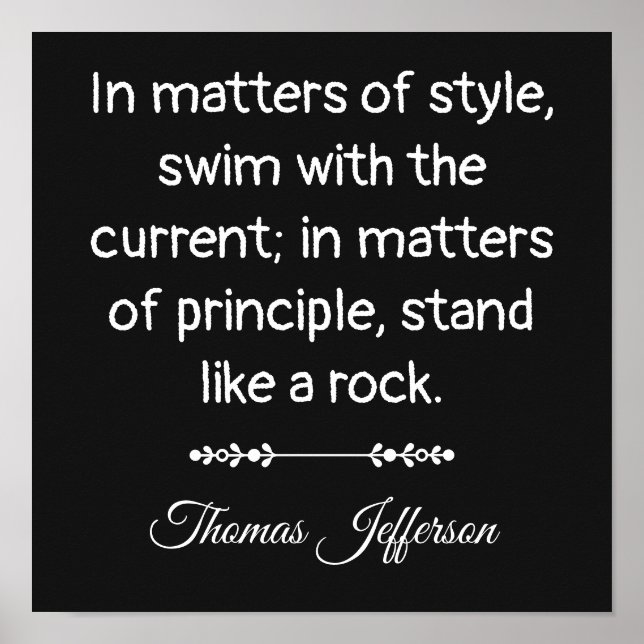 Poster Thomas Jefferson Quote -- Stand like a rock (Frente)