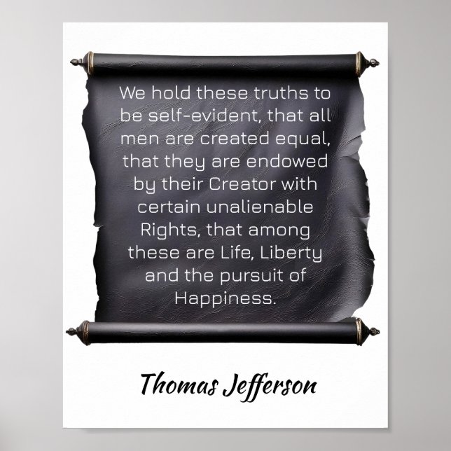 Poster Thomas Jefferson -- We hold these truths to be (Frente)