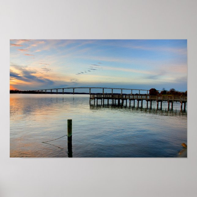 Poster Thomas Johnson Bridge, Solomons Maryland (Frente)