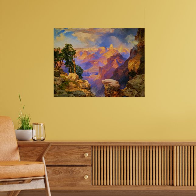 Poster Thomas Moran art, Grand Canyon com arco-íris (Sala de Estar 2)