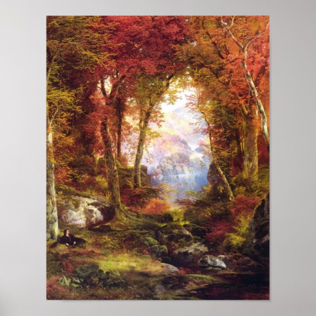 Pôster Thomas Moran - Debaixo das Árvores (Frente)