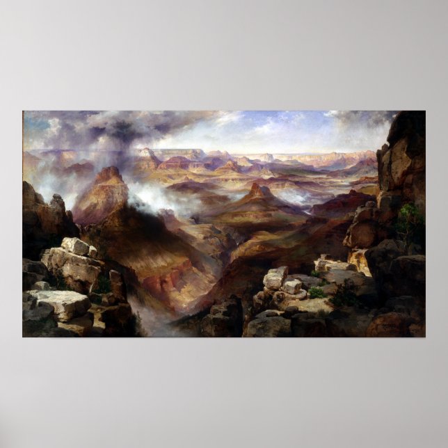 Poster Thomas Moran Grand Canyon do Rio Colorado (Frente)