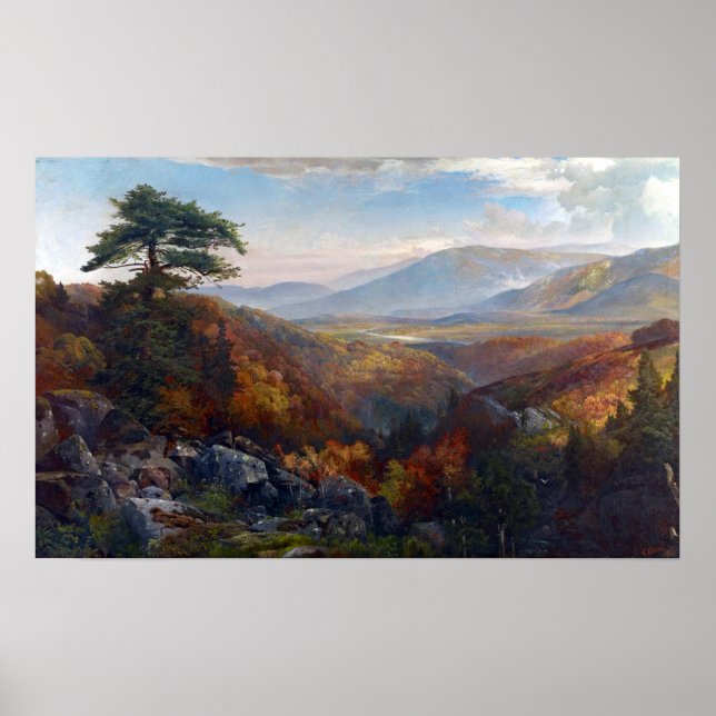 Poster Thomas Moran Valley de Catawissa no outono (Frente)