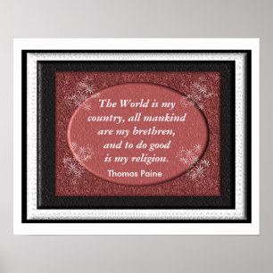Pôster Thomas Paine - Citação