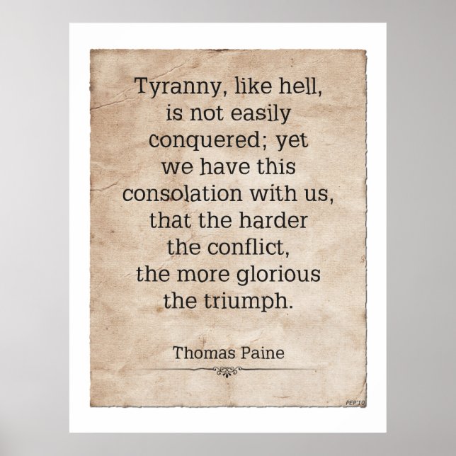Pôster Thomas Paine nº 1 (Frente)