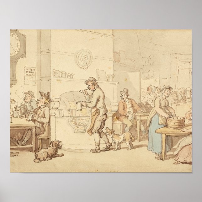 Poster Thomas Rowlandson - Interior of an Inn (Frente)