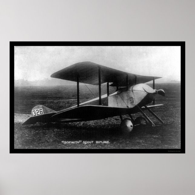 Poster Thomas Sopwith's Scout Biplane 1919 (Frente)