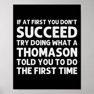 Poster Thomason Funny Surname Family Tree Birthday Reunio