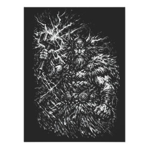 Pôster Thor — Deus do Trovão Castigado pela Tempestade