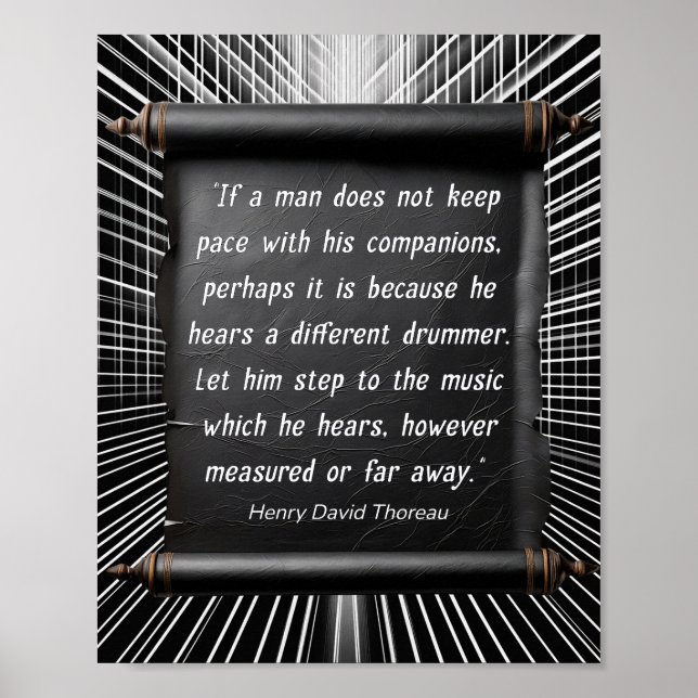 Poster Thoreau - Série 1 de Cota de Drummer Diferente (Frente)