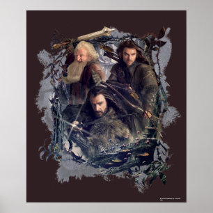 Poster Thorin, Kili, e gráfico de Balin