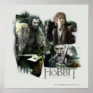 Poster THORIN OAKENSHIELD™, BILBO BAGGINS™ E Gandalf 