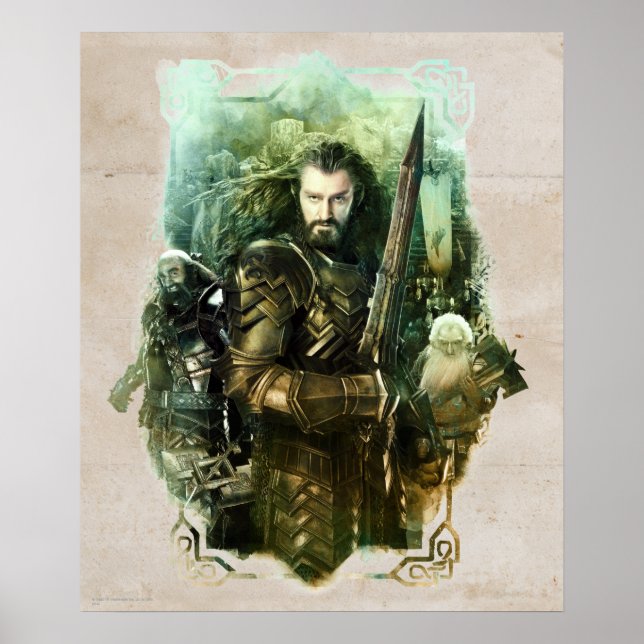 Poster THORIN OAKENSHIELD™, Dwalin, & Balin Graphic (Frente)