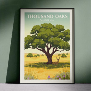 Poster Thousand Oaks Califórnia Antiga