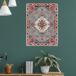 Poster Threads do eterno: Heritage Boho Geometria Marroqu