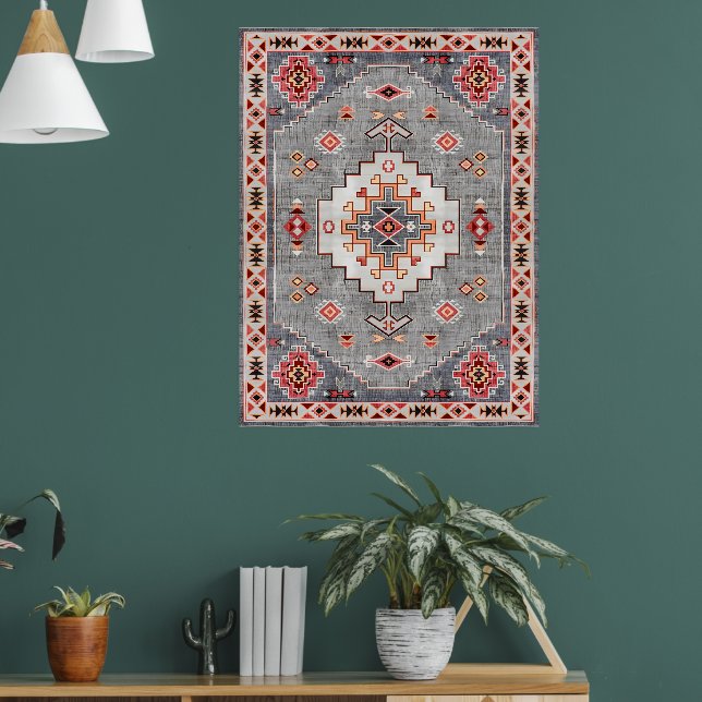 Poster Threads do eterno: Heritage Boho Geometria Marroqu (Sala de Estar 1)