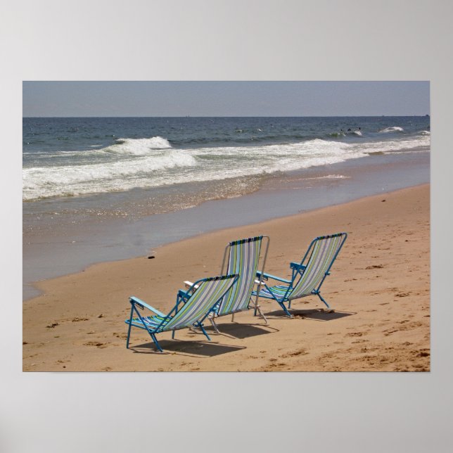 Pôster Three Beach Chairs - Customized (Frente)
