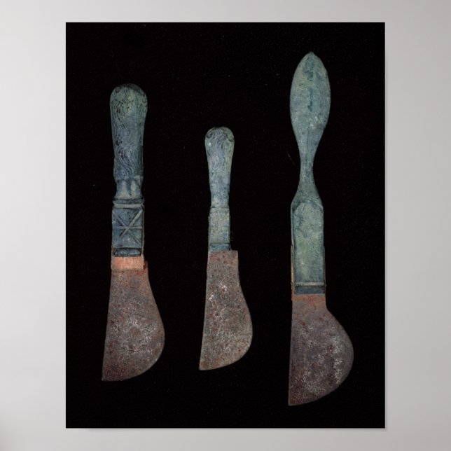 Poster Three Knives from Pompeii, Roman, c.100 BC-79 AD (Frente)