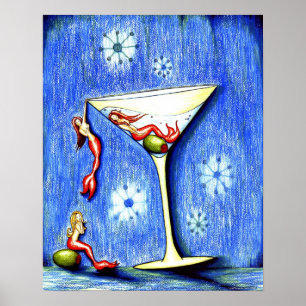 Pôster Three Mermaid Martini