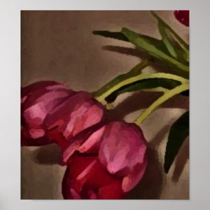 Pôster Three pretty tulips print