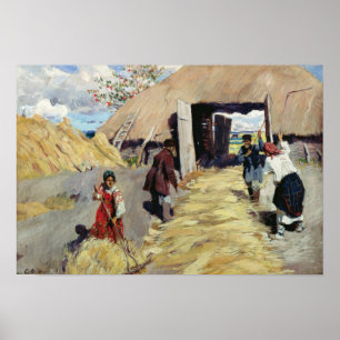 Pôster Threshing - assoalho, 1916