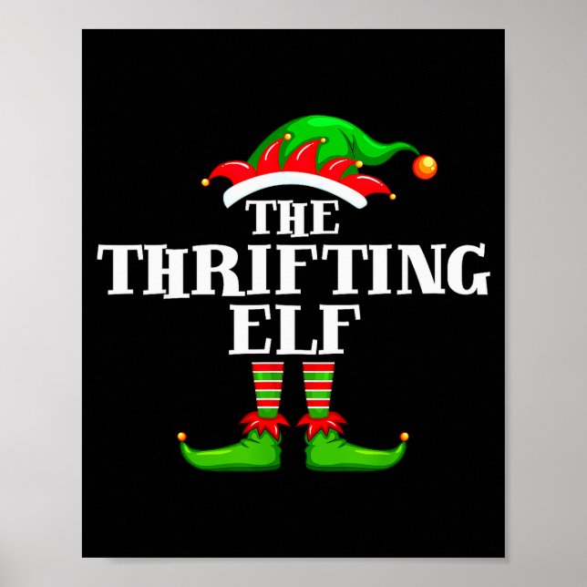 Poster Thrifting Elf Matching Family Group Christmas Part (Frente)