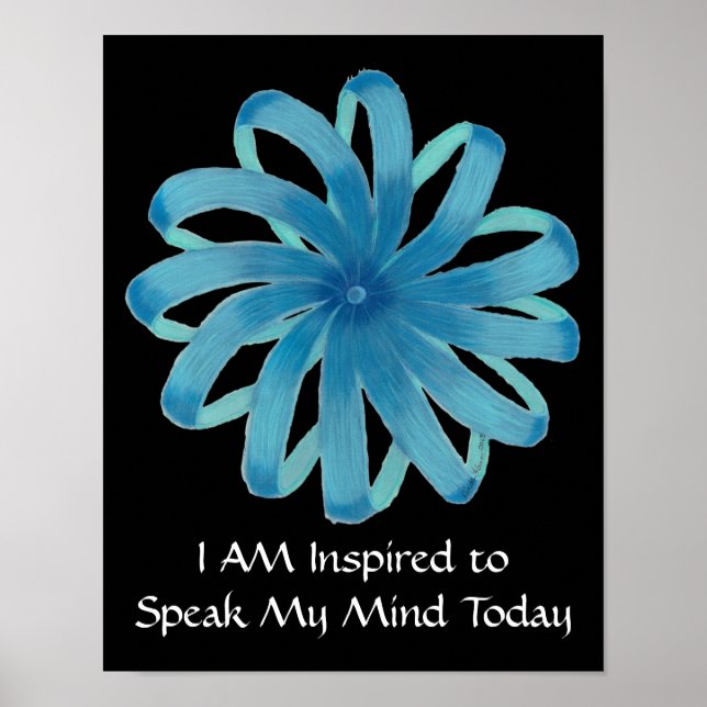 Pôster Throat Chakra Art #1 - Autoexpressão (Frente)