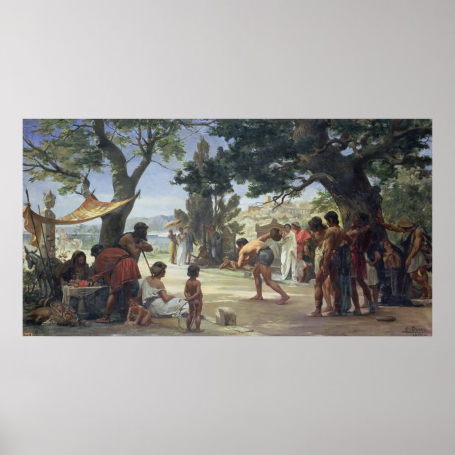 Poster Throwing the Discus, 1875 (Frente)