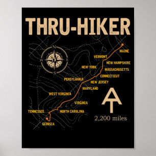 Poster Thruh Hiker Appalachian Trail