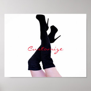 Poster Thunder_Cove de Boots Thunder-high de Couro Preto