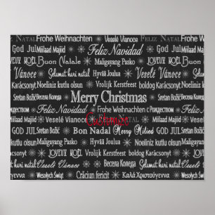 Poster Thunder_Cove de Natal Merry de múltiplos idiomas