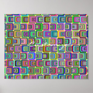 Poster Thunder_Cove, estilo hippie psíquico do Groovy