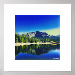 Poster Thunder Mountain sobre o lago prateado