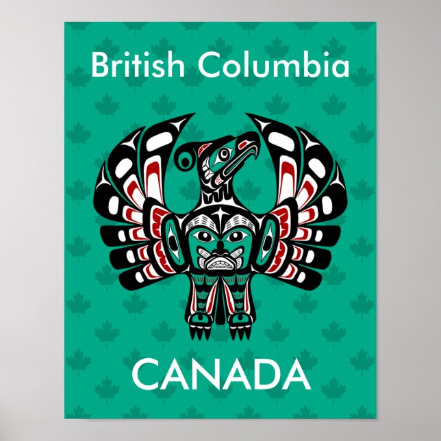 Poster Thunderbird Negra-Americana de Arte Negra (Frente)