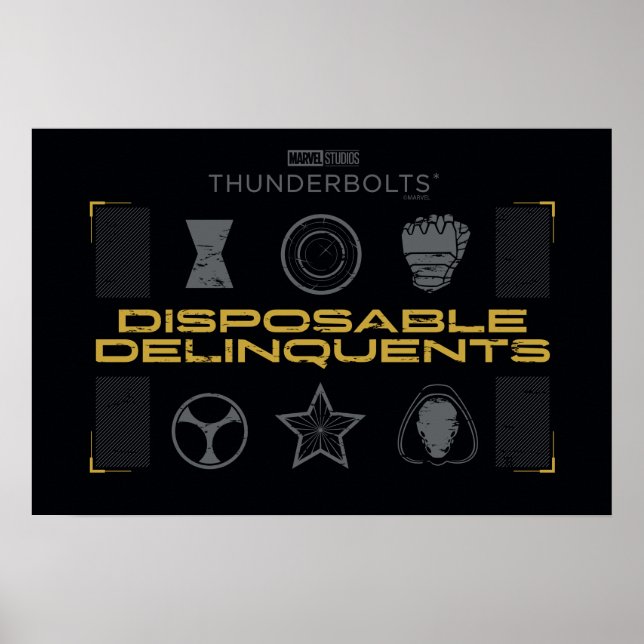 Poster Thunderbolts* | Disposable Delinquents (Frente)