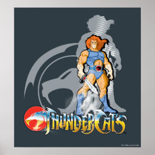 Poster ThunderCats Gráfico de Sombra de Leão-O Halftton