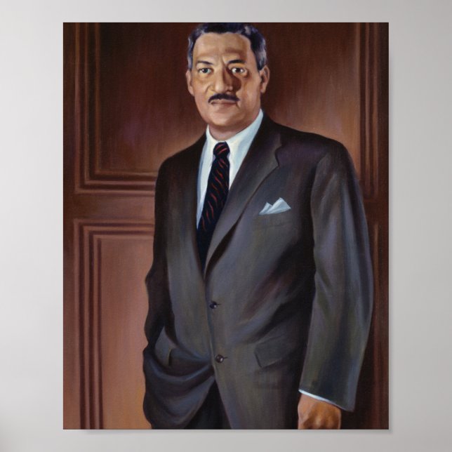Poster Thurgood Marshall Portrait Por Betsy Graves Reynea (Frente)